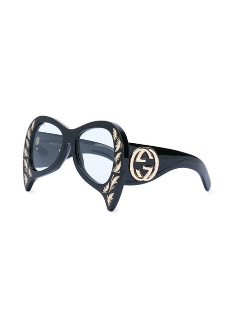 gucci inverted eye glasses|Gucci eyewear oversized glasses.